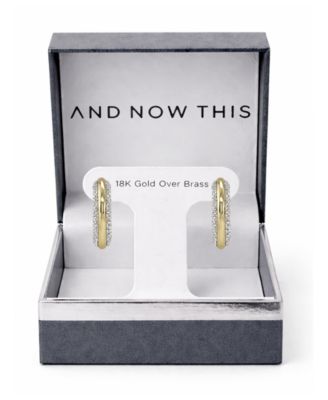 Crystal Stones Hoop Earrings