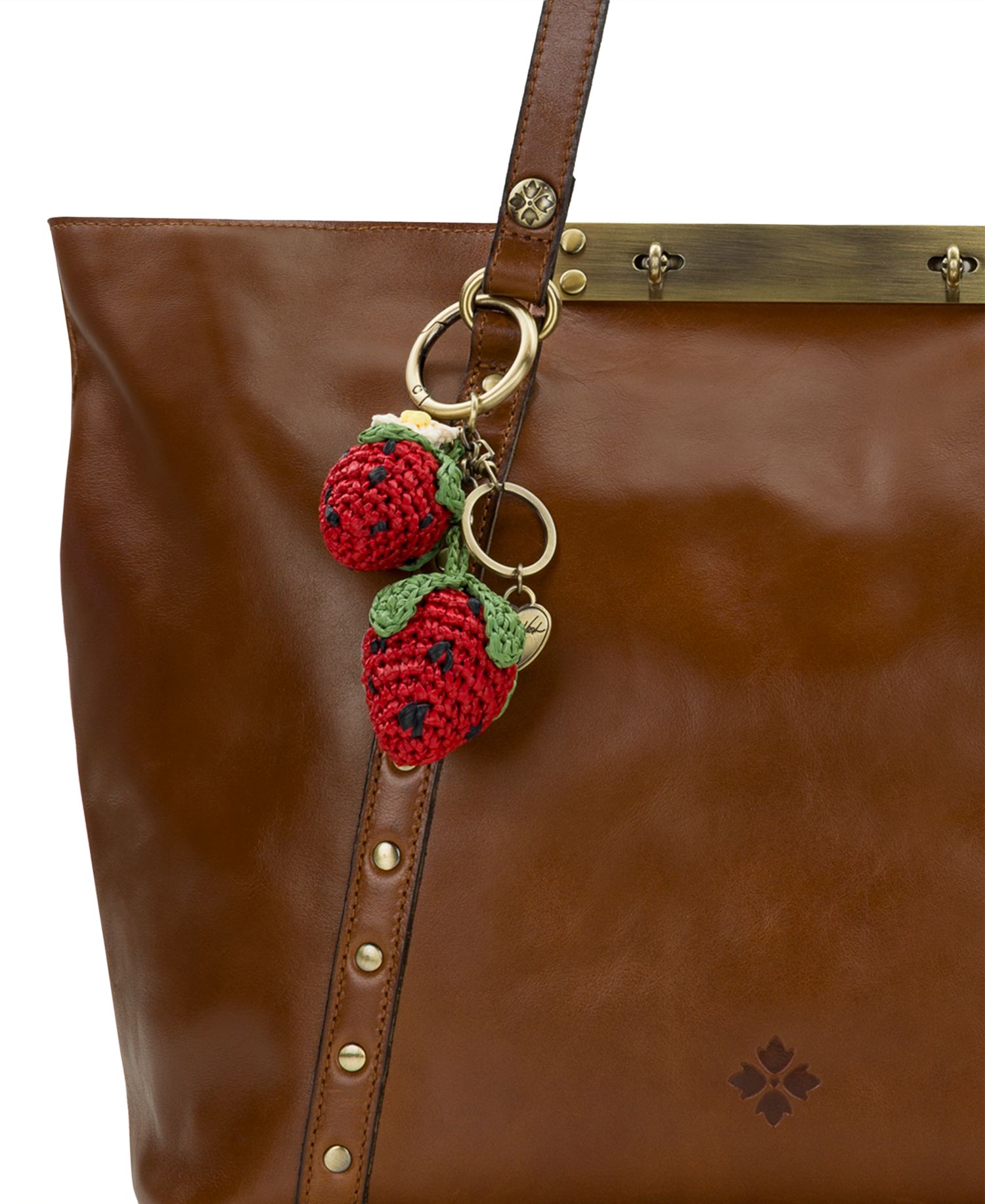 Raffia Strawberry Handbag Charm