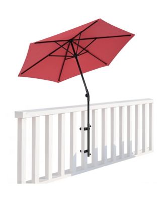7.5 Ft Outdoor Umbrellas with Deck Holder Scale Tilt Button for Party Event Food Ice Cream Cart Garden Parasol