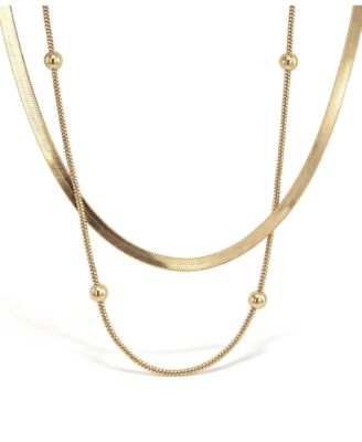 18K Gold Plated or Silver Plated Double Layered Necklace