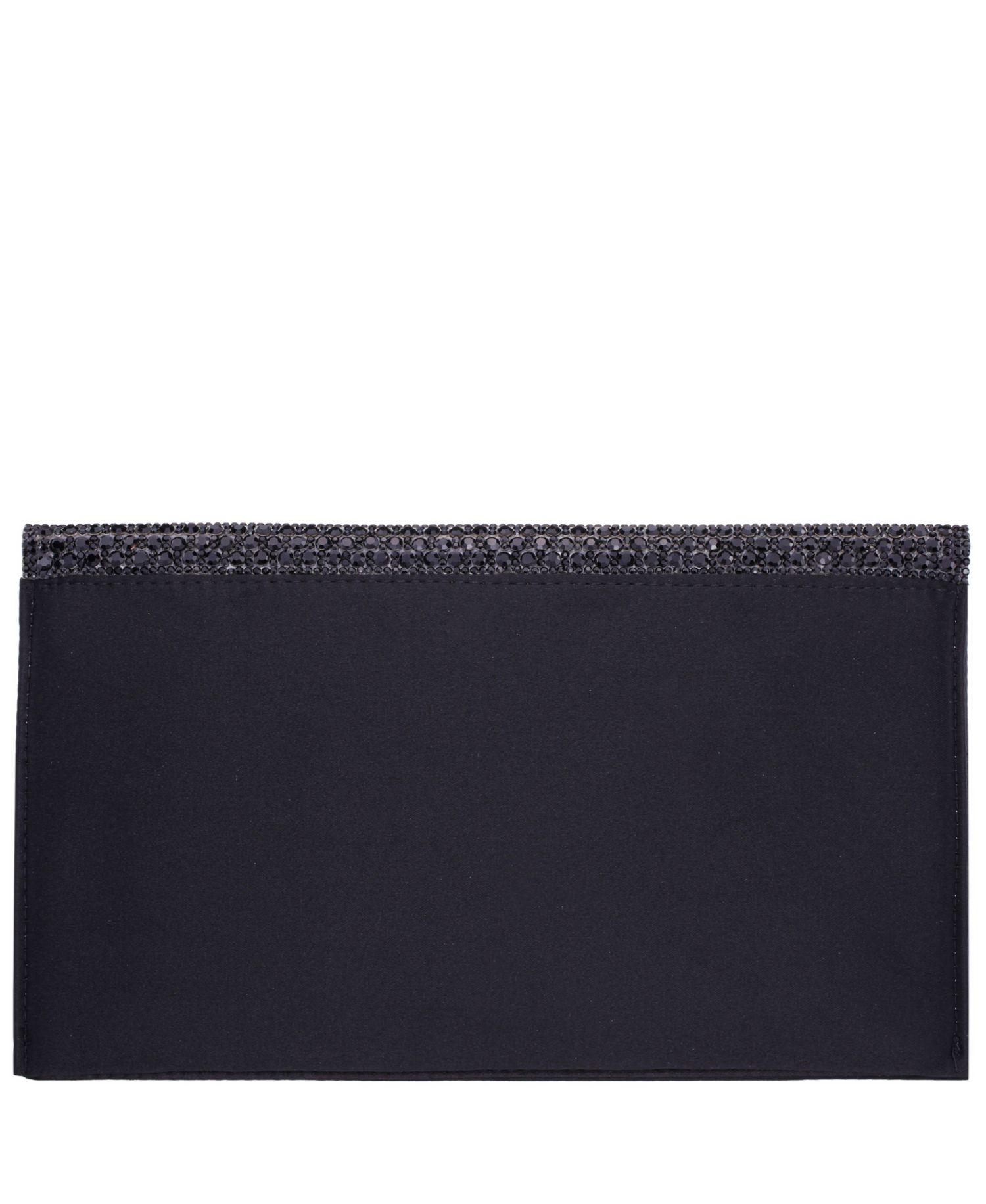 Crystal Embellished Flap Slim Magnetic Snap Clutch