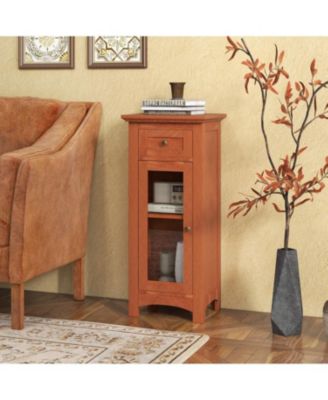 Freestanding Bathroom Cabinet with Glass Door Storage