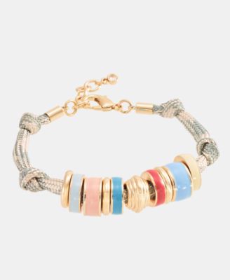 Rondelle Beaded Cord Flex Bracelet