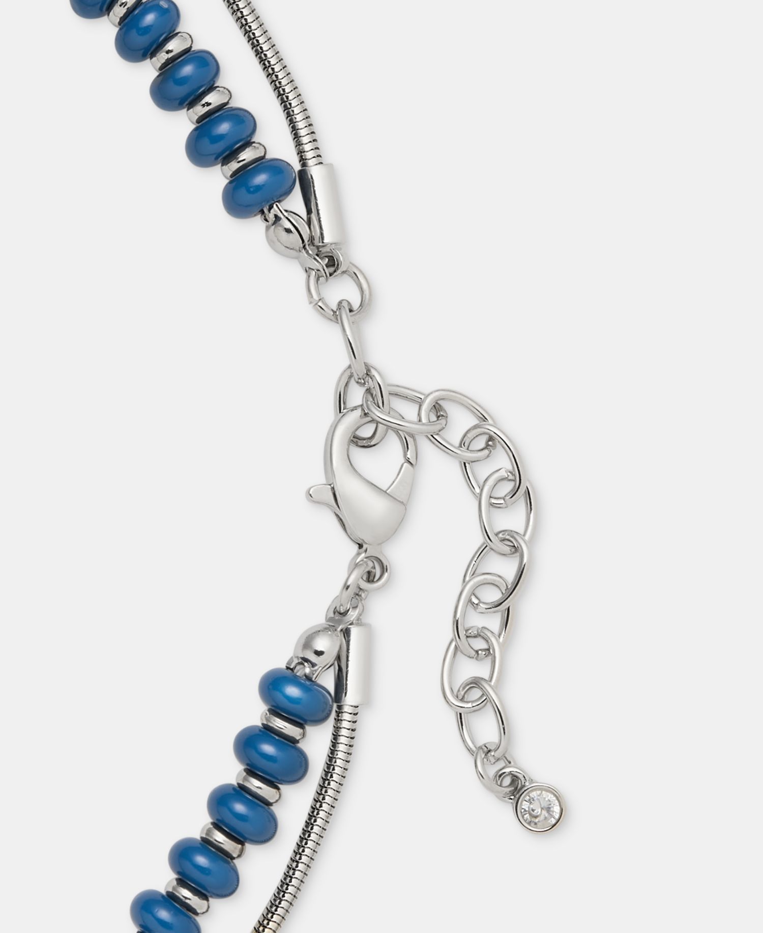 Beaded Layered Tear-Shape Pendant Necklace, 16" + 2" extender