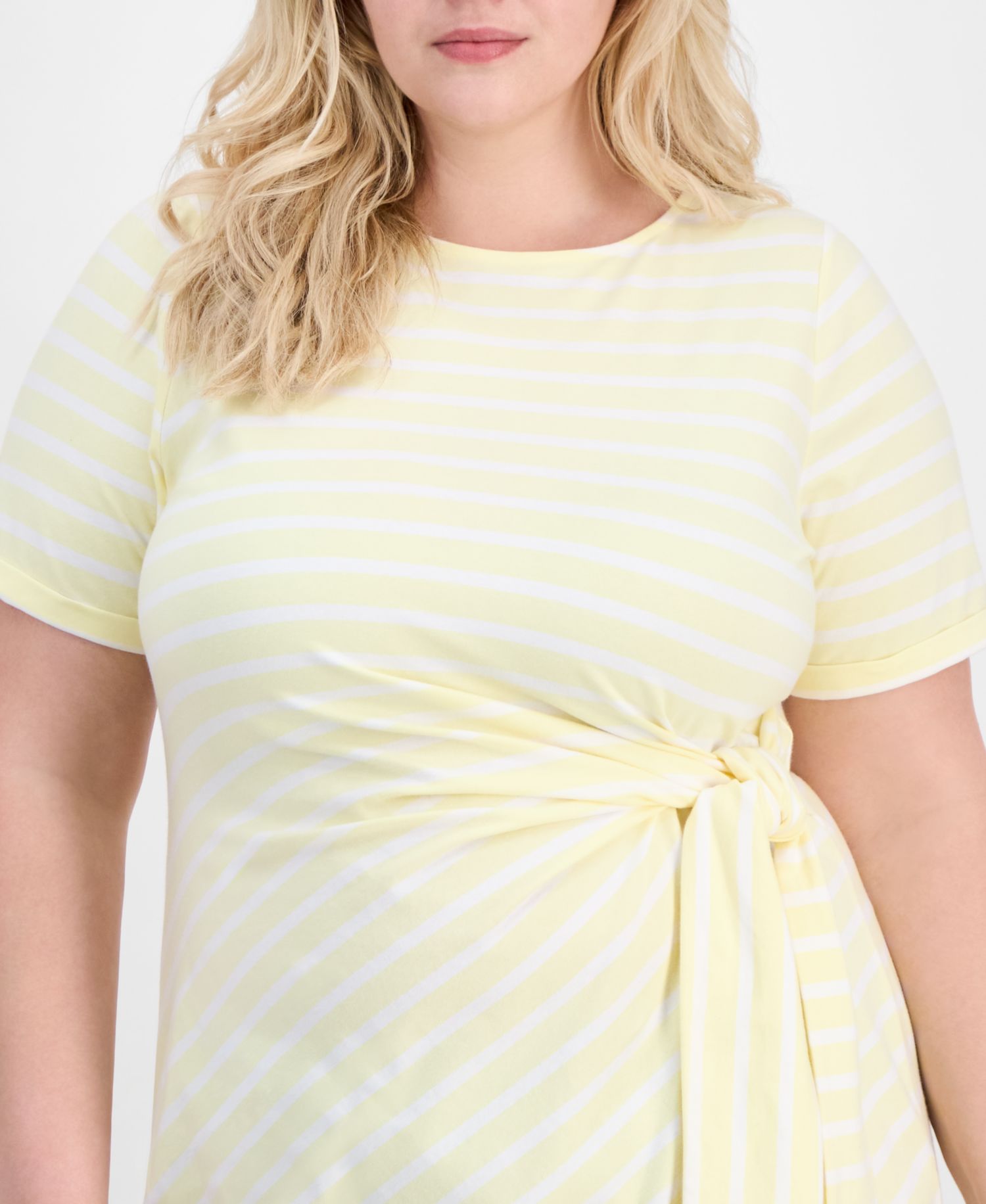 Trendy Plus Size Primavera Tie-Waist Dress