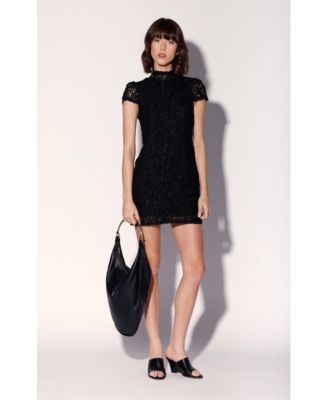 Women's Ariana Lace Mock Neck Mini Dress