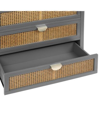 3-Drawer Rattan Cabinet