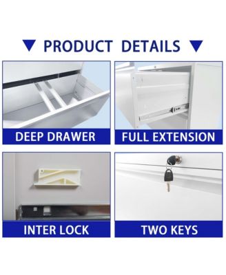 5-Drawer Lockable Lateral File Cabinet for Home/Office