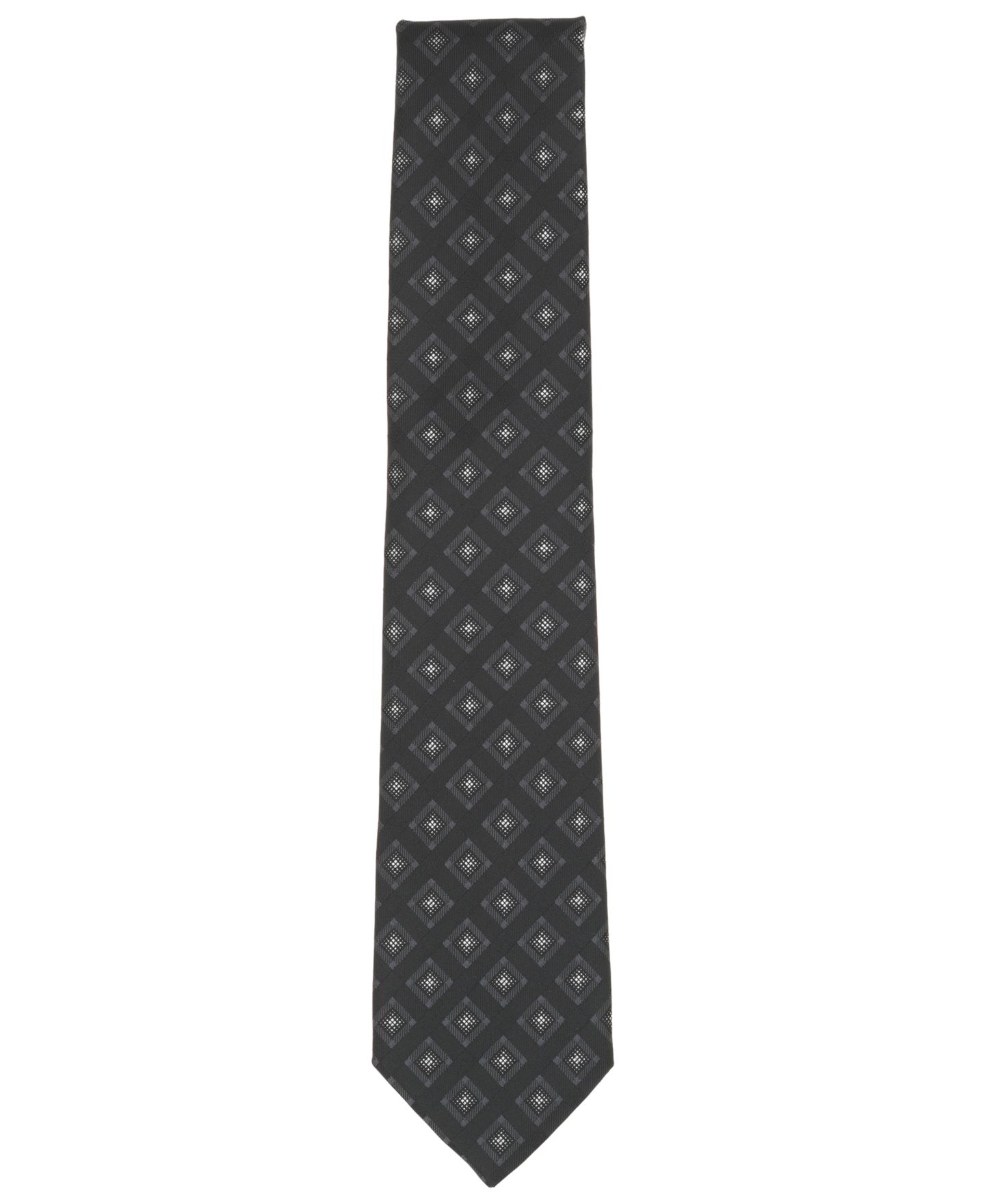 Мужской галстук Perry Ellis Portfolio Serino с мелким узором, цвет: Чёрный — фото 2