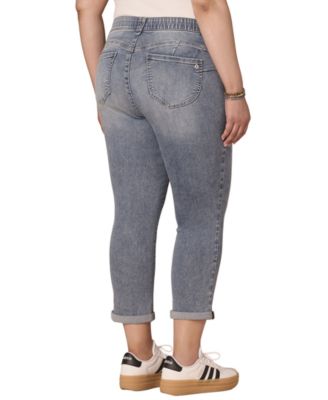 Plus Size Ankle-Length Mid-Rise Jeans