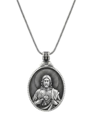 Men's Stainless Steel 22" Faith Pendant Necklace