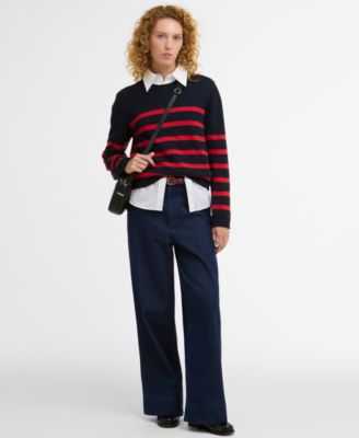 Women's Fern Knitted Placement Stripe Jumper