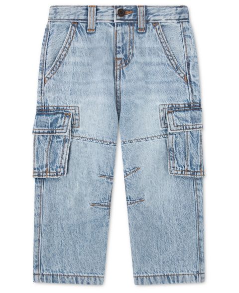 Джинсы abercrombie kids Baggy Cargo Jeans для мальчиков-малышей, цвет: Синий