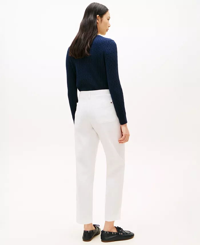 Women's Twill Patch Pocket Chinos Pants - thumbnail 8