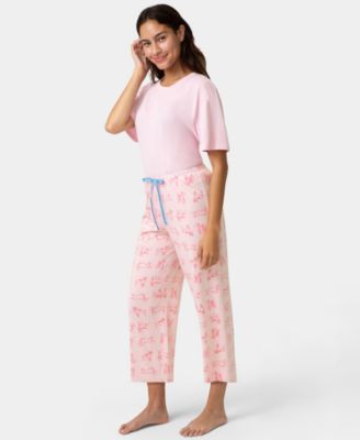 Women's Printed Capri Mid-Rise Pants