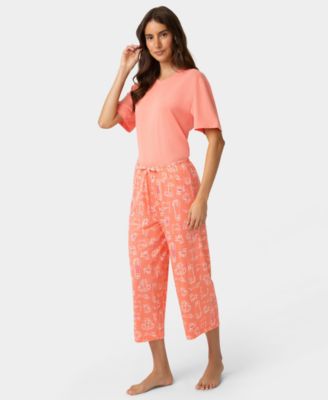 Women's Cat Love Dog PJ Capri