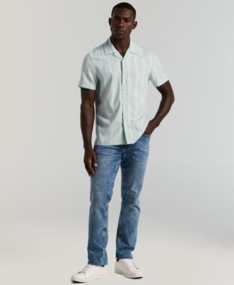 Men's Striped Camp Shirt