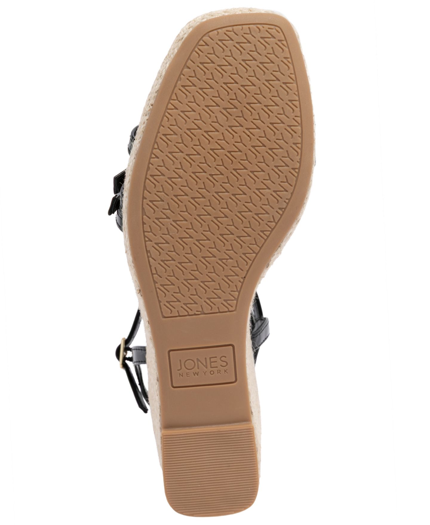 Женские сандалии Jones New York Harisyn Strappy Espadrille Wedge, цвет: Чёрный лаковый — фото 5
