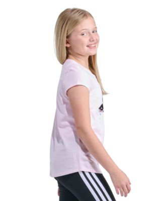 Girls' 8-16 Essential Short-Sleeve Ribbed Crewneck T-Shirt