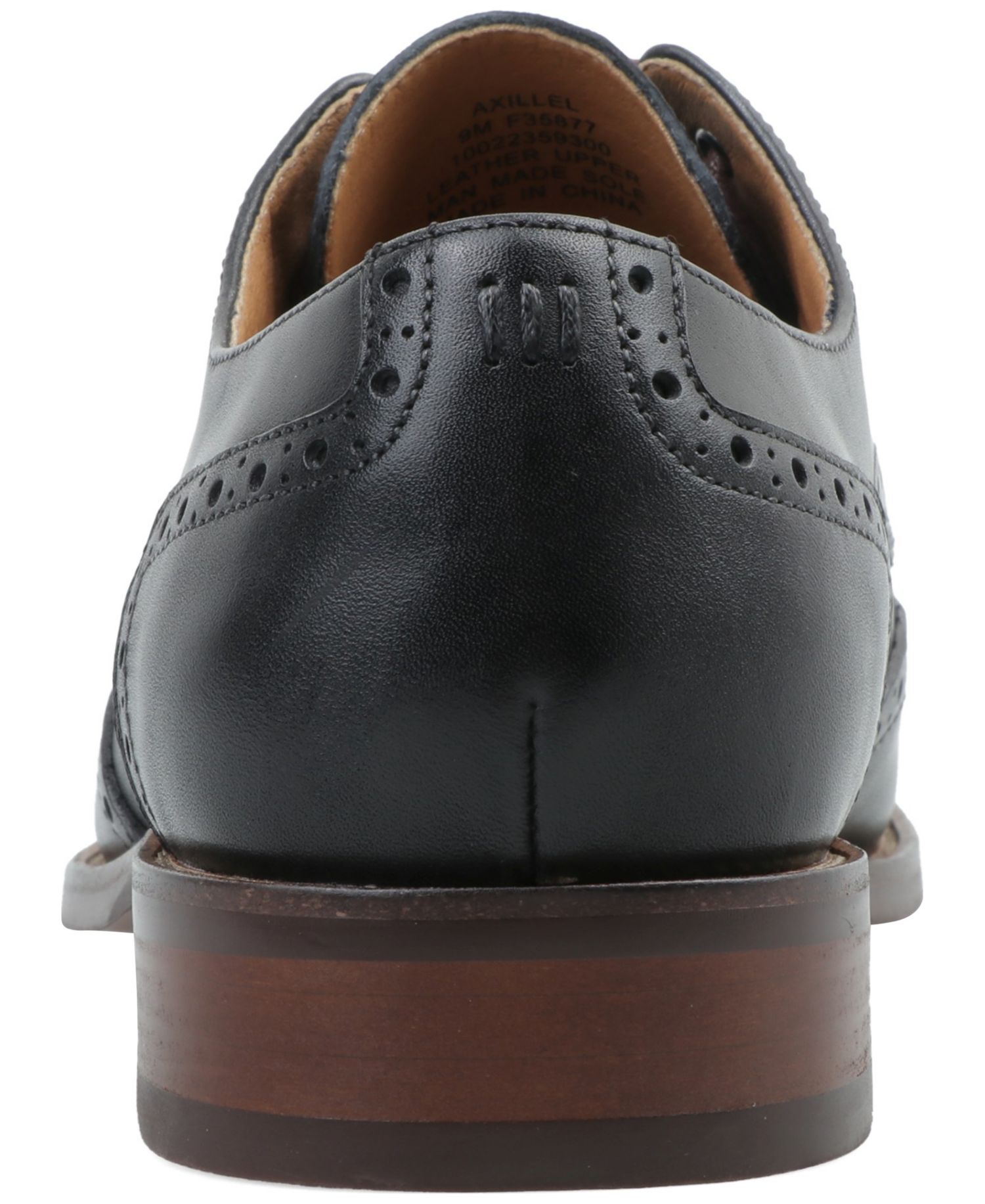 Men's Genuine Leather Wing-Tip Derby Dress Shoes