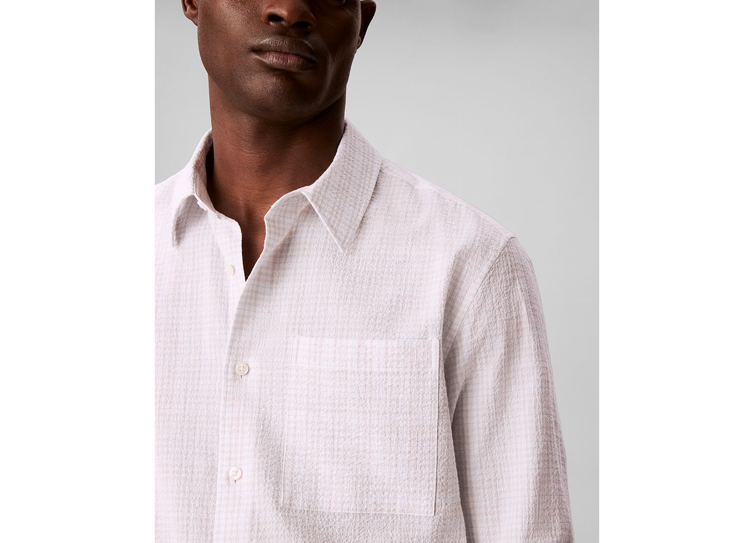 Men's Long-Sleeve Crinkle Poplin Shirt