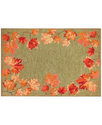 Ravella Falling Leaves Border 2'x3' Area Rug