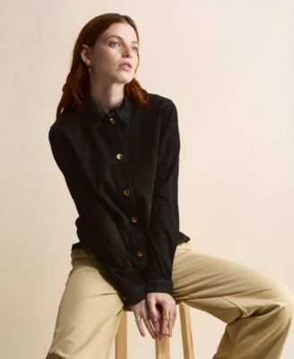 Women's Suede Shirt Jacket