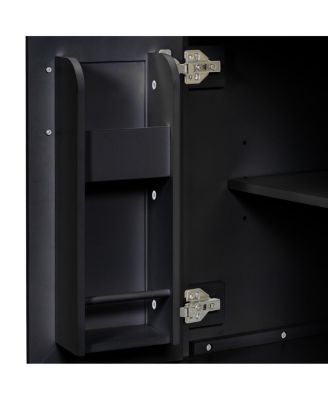 24" Bathroom Vanity with Ceramic Sink, Soft Close Doors, Flip-Top Drawer & Adjustable Shelf for Small Spaces