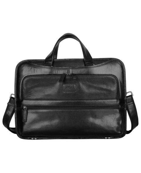 Мужская сумка Mancini Laptop Briefcase, цвет: Чёрный