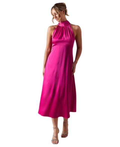 Женское платье Oasis Midi Bridesmaid, цвет: Яркий розовый