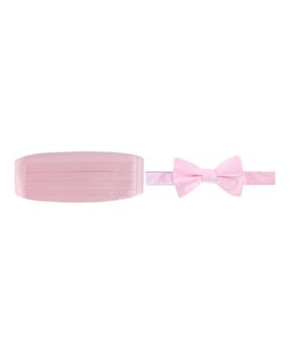 Men's Sutton Solid Color Silk Cummerbund & Bow Tie Bundle