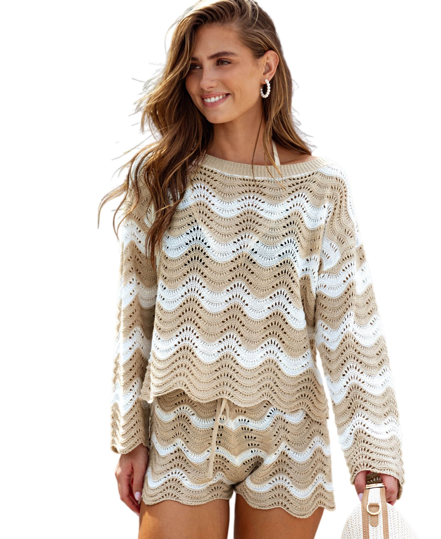 Women's Castaway Cutie Striped Cover-Up Top