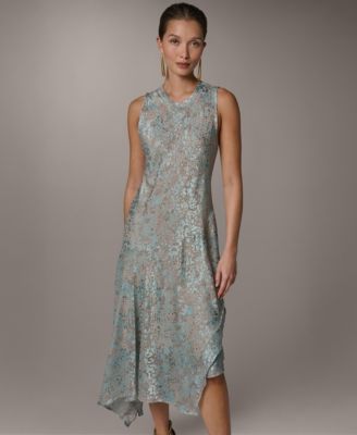 Women's Sleeveless Crew Neck Midi Dress