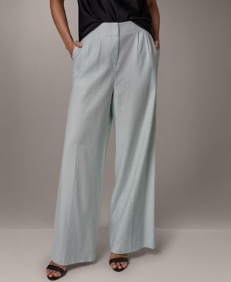 Women's Pleated Wide-Leg Pants