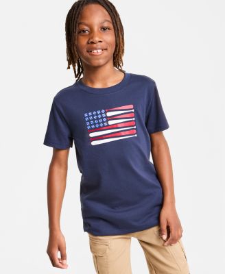 Boys' XS-XL Baseball-Flag Graphic T-Shirt