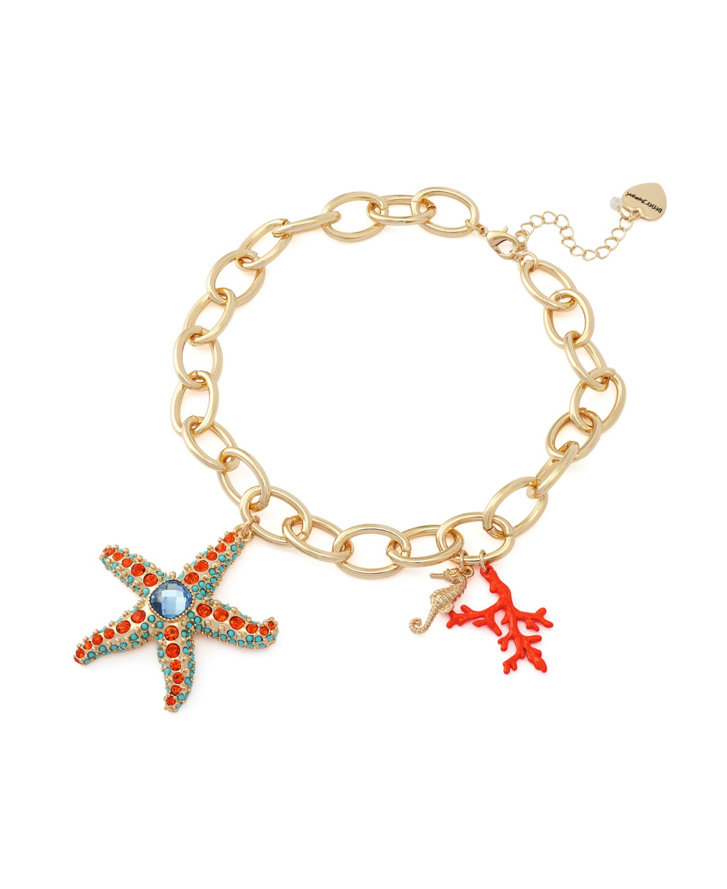 Faux Stone Starfish Pendant Necklace