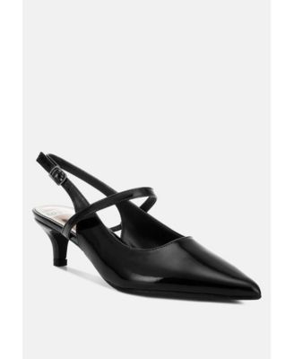 Womens Abloom Kitten Heel Slingback Sandals