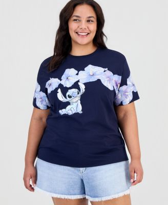 Trendy Plus Hibiscus Stitch Crewneck Tee