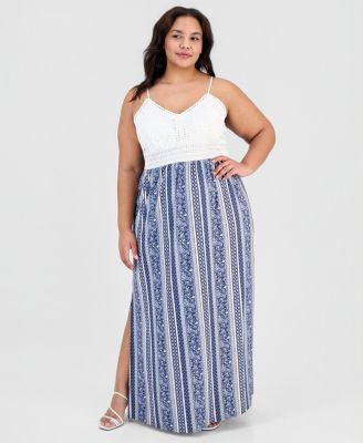 blue planet dress Blue Planet | Printed Scoop Neck Wide Strap Mini Dress main image 0