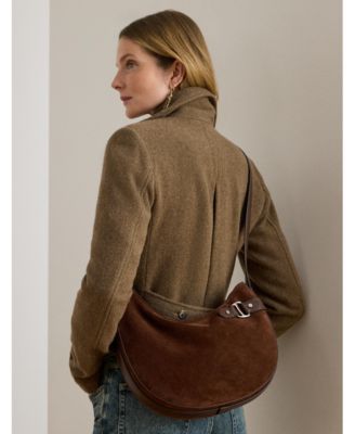 Suede Large Tasha Shoulder Bag