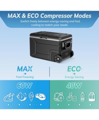 68QT Portable Car Refrigerator with Wheels