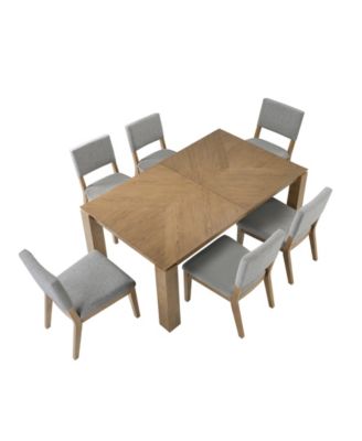 Selby 7-Pc. Dining Set (1 Dining Table + 6 Chairs)