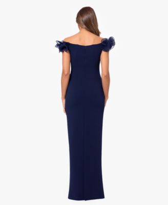 Women's Off-The-Shoulder Wire Scuba Gown