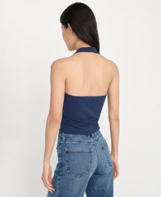 Women's Halter Neck Sleeveless Top, Regular & Plus Size