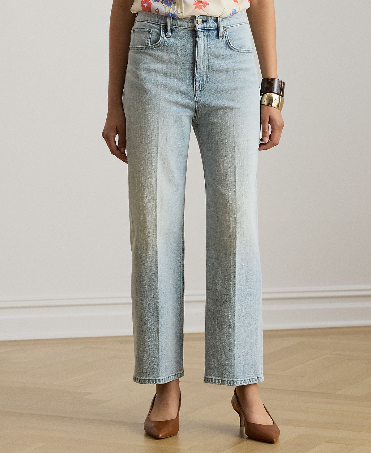 Lauren Ralph Lauren Women's High-Rise Straight Ankle Jeans view 2 — MAYCSS fashion products