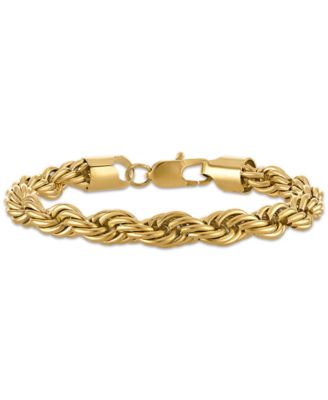 Esquire Mens Jewelry Rope Chain Bracelet in Stainless Steel - Yellow Ip Plated Stainless Steel 94$