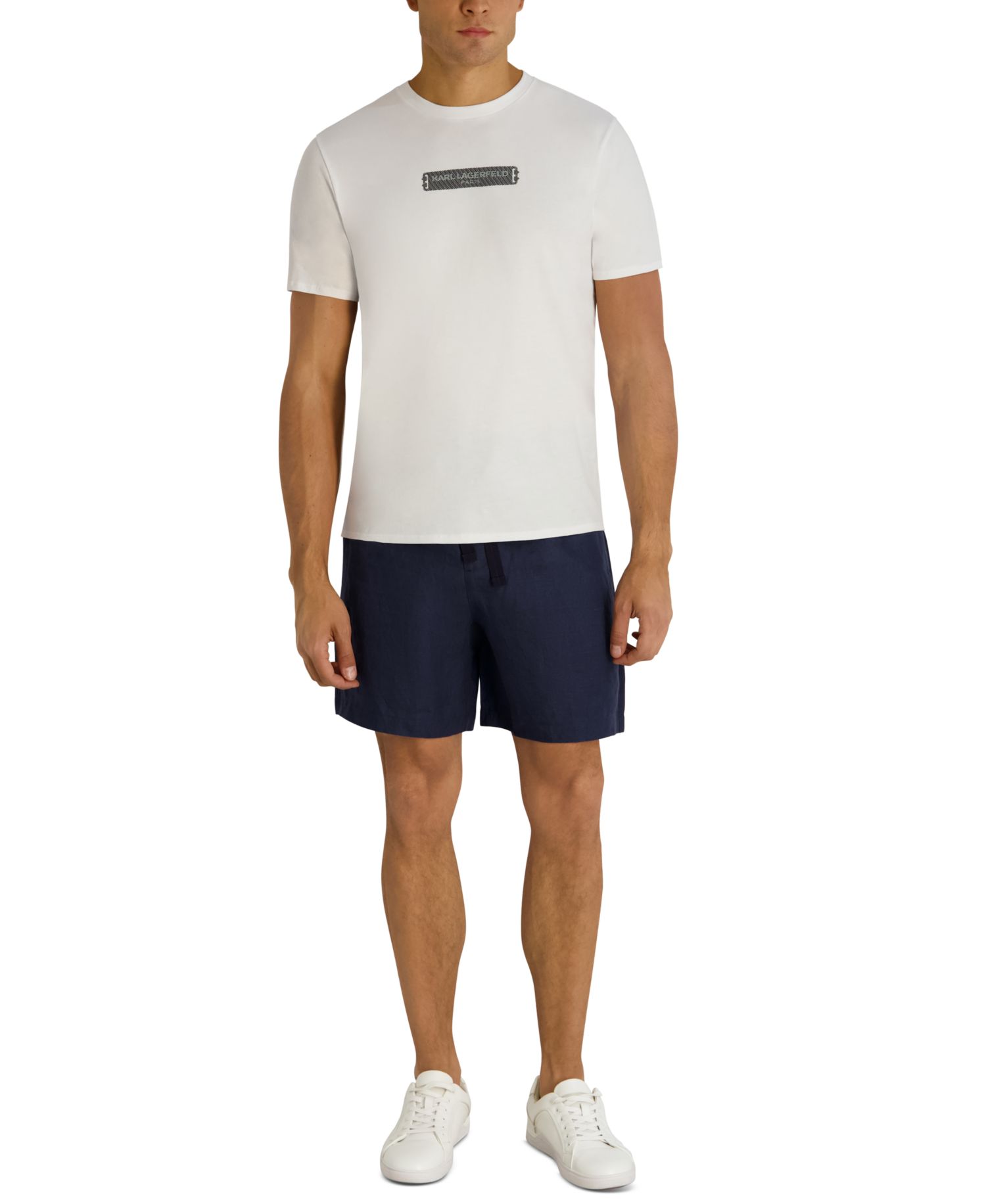 Men's Regular-Fit Drawstring Linen Shorts