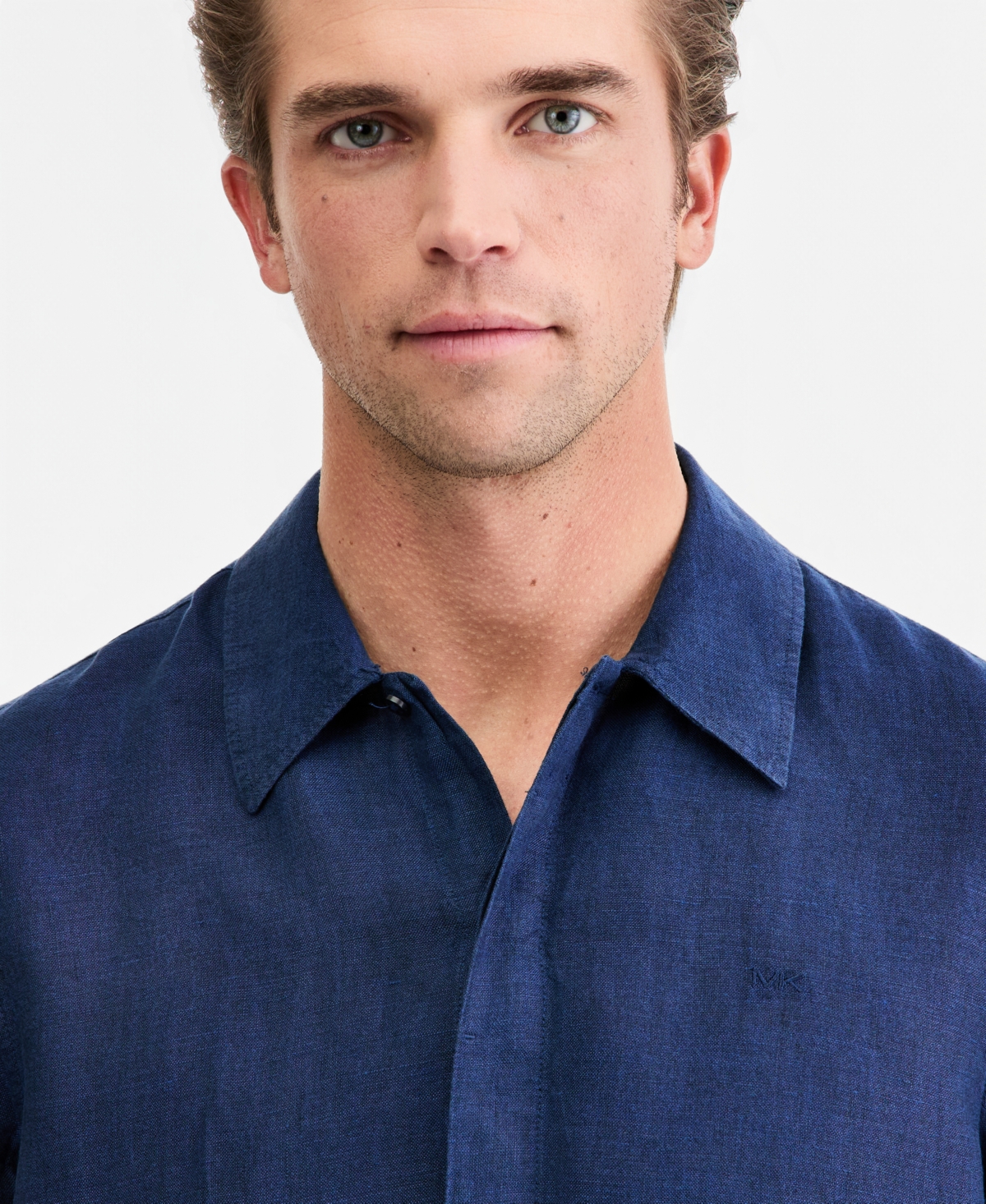 Michael Kors Men's Point Collar Linen Shirt