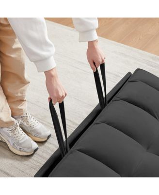 55-inch 3-in-1 Convertible Sofa Bed with Adjustable Back and Storage