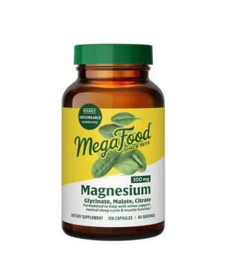 Magnesium 300mg, Magnesium Glycinate, Citrate and Malate, Heart, Nerve Health, 120 Capsules